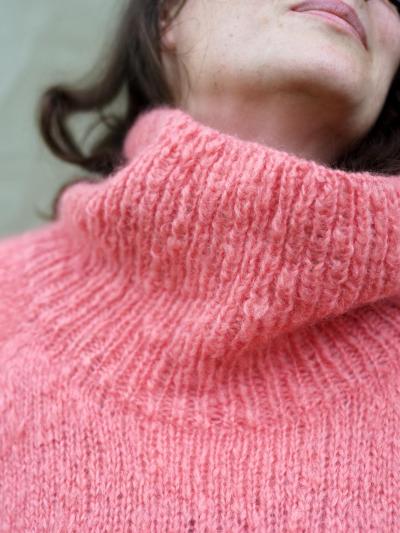 MO Mohair sweter – elegancki i wygodny opis dziania od góry | Ruke knit