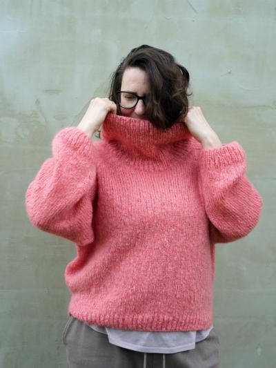 MO Mohair sweter – elegancki i wygodny opis dziania od góry | Ruke knit